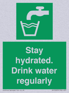 Stay hydrated. Drink water regularly 